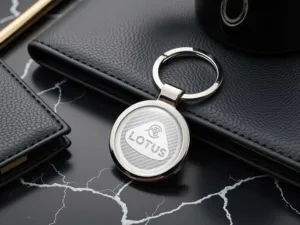 Lotus Schlüsselring Edelstahl Premium Stil